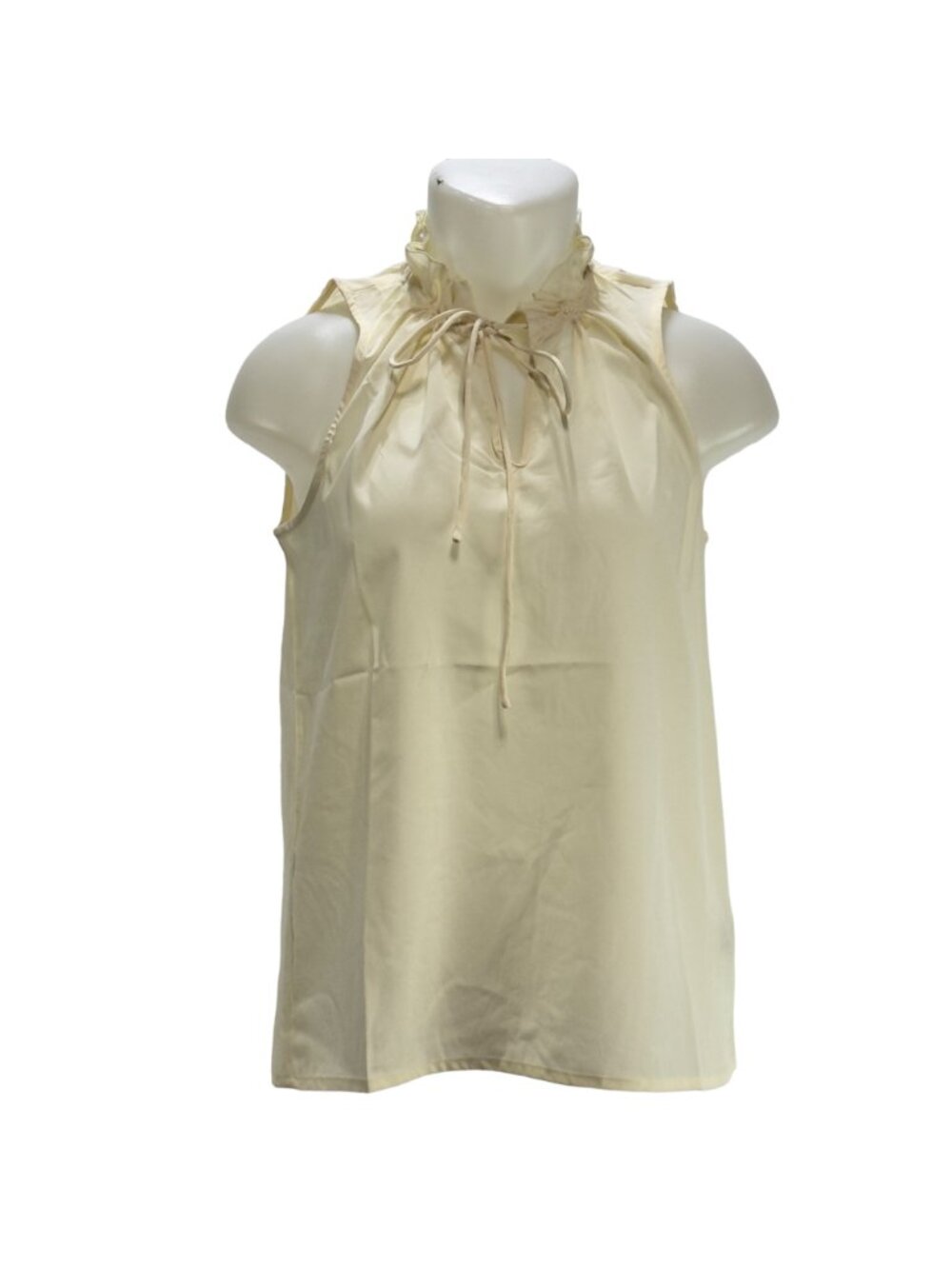 Buckhead Betties Ecru Coquette Ruffle Tied Collar Romantic Blouse Womens Size S - Picture 9 of 9